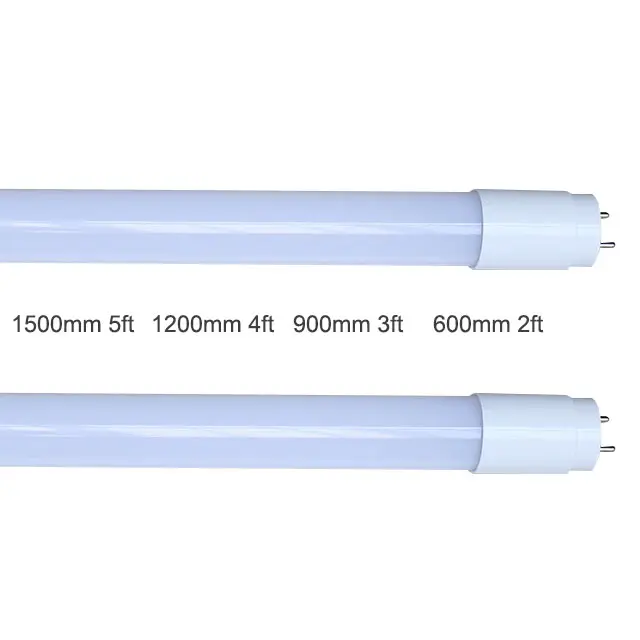 5ft t8 led tubo luce 600mm 900mm 1200mm 1500mm 12W 18W 24W 24W led t8 tubo di vetro lampadina CE RoHS tubi led