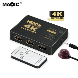 Interruptor de salida 3 en 1 para HDTV, dispositivo con Control remoto IR para DVD, PS3, PS4, Xbox One, Bluray, 4K, 2K, Ultra HD, 3x1, fabricante OEM - Product Image 1
