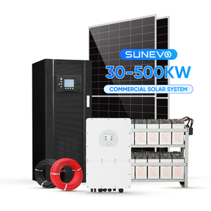 商用混合太阳能发电系统100000瓦100Kw 100 kVA太阳能电池板储能系统 - Product Image 1