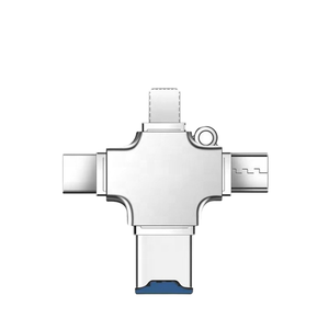4合1迷你TF sd卡读卡器适配器2.0 3.0 USB OTG转换器USB C集线器兼容C型微型USB SD手机 - Product Image 1