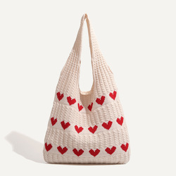 Three rows of hearts - apricot color