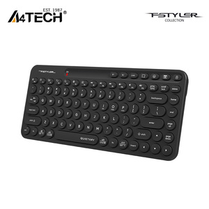 <strong>A4Tech</strong> Fstyler FBK36C as for Bluetooth <strong>Wireless</strong> <strong>Keyboard</strong> Rechargeable 87-Key TKL Compact QuietKey with round Keycaps Type-C for