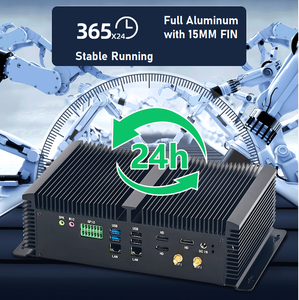 升级核心第十代i7 i5无风扇电脑minipc 8 USB端口双局域网6 com Linux工业迷你电脑办公