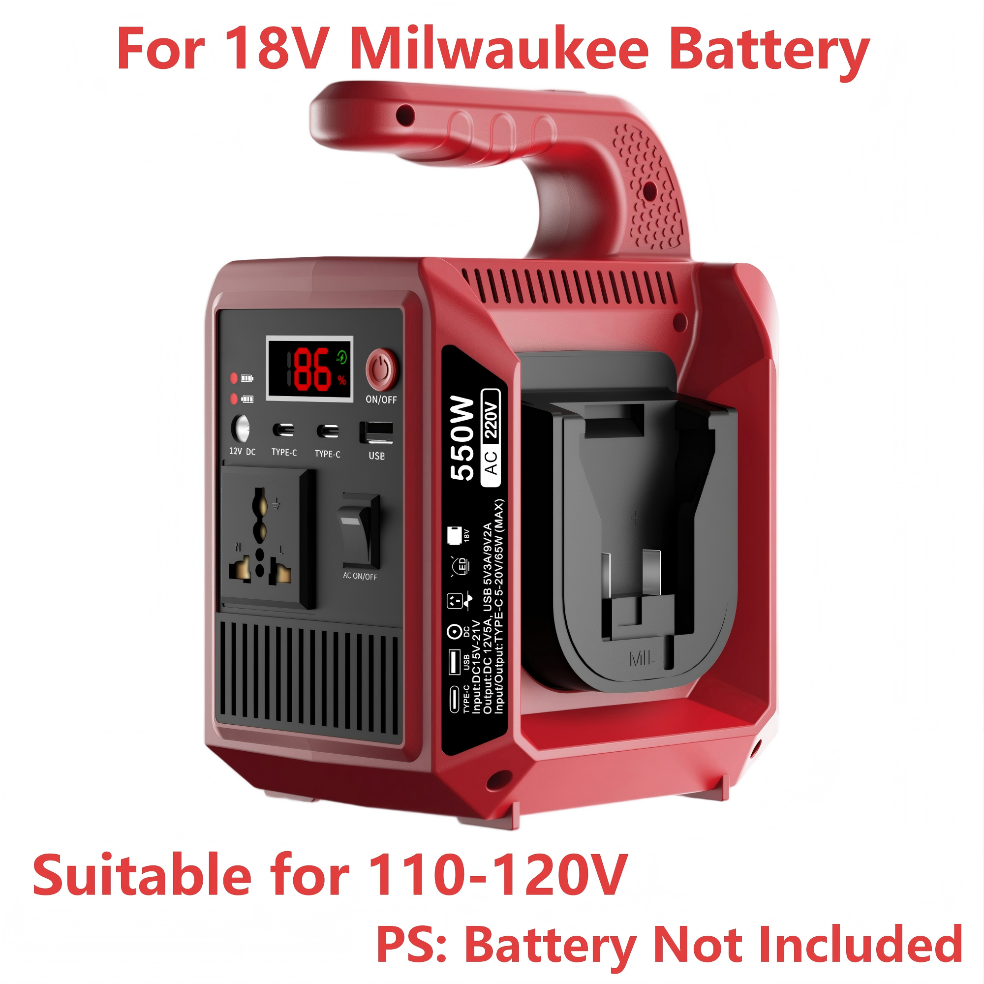 Pour Milwaukee 110-120V