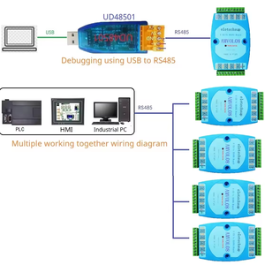 8 Channel <strong>Analog</strong> Output 0-10V 0-5V AO <strong>Module</strong> <strong>RS485</strong> Modbus RTU to Voltage PLC Remote IO Expansion Board - Product Image 4