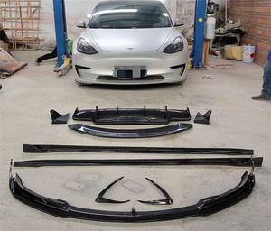 Vorsteiner style 3K in fibra di carbonio labbro anteriore gonna laterale estensione diffusore posteriore spoiler posteriore coda per Tesla <span class=keywords><strong>Model</strong></span> <span class=keywords><strong>3</strong></span> - Product Image 6