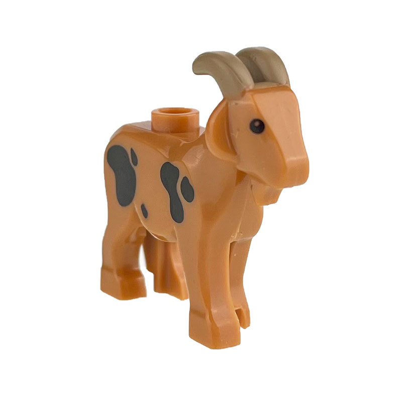 1 chèvre marron à motifs