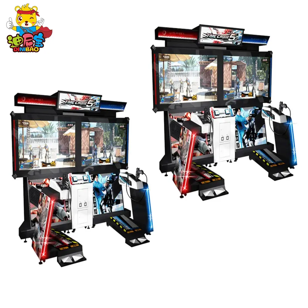 Doble jugadores Arcade tiempo Crisis 5 tiro máquina de juego simulador de tiro de juegos para la venta