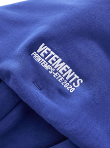 Toptan lüks VETEMENTS svetşört 100% pamuk boy kabartmalı baskı işlemeli yaka