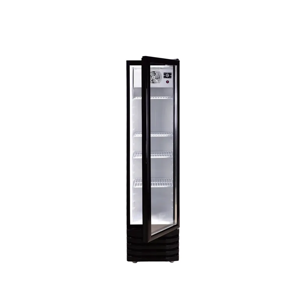 Puertas de vidrio comerciales, escaparate de buena venta de refrigerador vertical de exhibición vertical