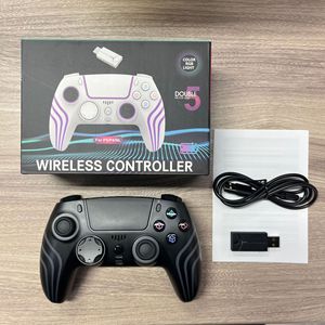 P5ワイヤレスBluetoothゲームコントローラーRGBライトワイヤレス2.4Ghzジョイスティック6軸振動スイッチモバイルPCゲームコントローラー