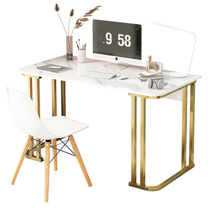 <strong>Simple</strong> <strong>Computer</strong> Desk Nordic Family Dormitory Small <strong>Table</strong> Marble <strong>Table</strong> Top Steel Frame Legs <strong>Computer</strong> Desk - Product Image 5
