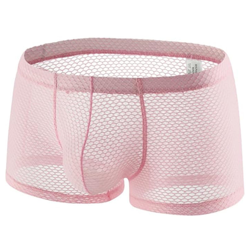 Pink fishnet mesh boxer briefs underwearshorts