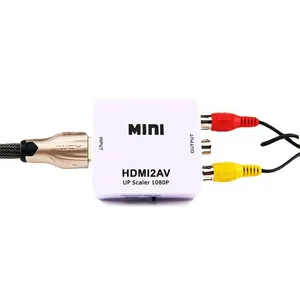 Adaptador HDMI a AV RCA, convertidor HDMI MINI Box RCA AV CVSB LR, convertidor escalador AV compuesto de vídeo para PC, proyector HDTV - Product Image 3