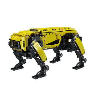 Mouldking robô 15066 15067 controle remoto, máquina de montagem de cães para crianças