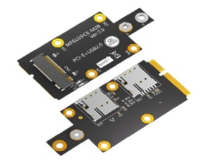 มินิอะแดปเตอร์ PCIE กับ M.2คีย์ B สล็อต-สนับสนุน USB/PCI อิง M2 B คีย์หรือโมดูลคีย์ B-M สำหรับ Mini PCI Express - Product Image 1