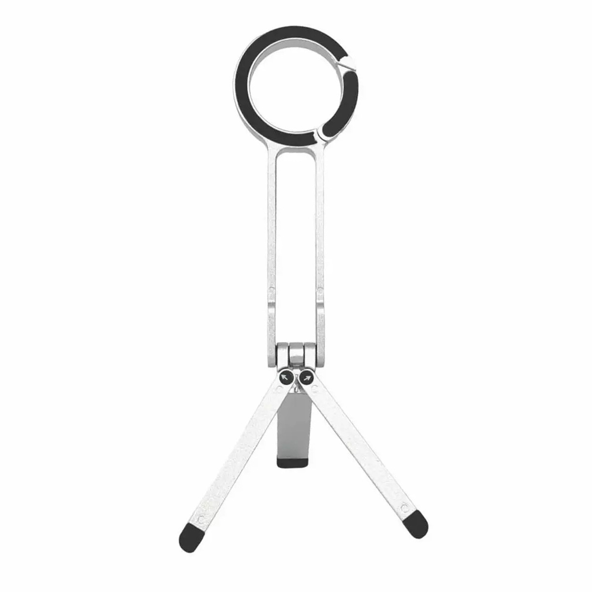 Support de téléphone magnétique en alliage d'aluminium (argenté)