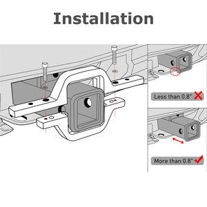 <strong>Led</strong> Backup Pod Light Reverse Lamp Tow Hitch Receiver Mount Bracket Holder for <strong>Class</strong> 1 <strong>Class</strong> <strong>2</strong> Vehicle with <strong>2</strong>.5 Inch Opening - Product Image 6