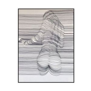 キャンバス抽象絵画装飾スケッチライン絵画シンプル抽象芸術 - Product Image 1