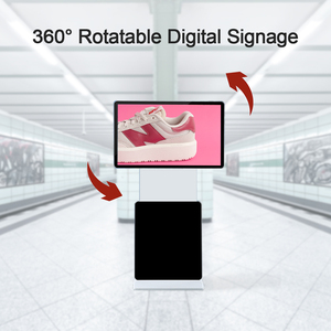 Soporte de suelo para interiores de 55 pulgadas, pantalla Lcd táctil de rotación de 360, pantalla de publicidad, quiosco de señalización Digital giratorio Android para tienda - Product Image 2