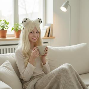 E0094 Realistische Hunde ohren Stirnband Niedlich Doggy Dalmatiner Spotted Hair Hoop Cosplay Prop Entzückende Welpen ohren Haarschmuck - Product Image 6