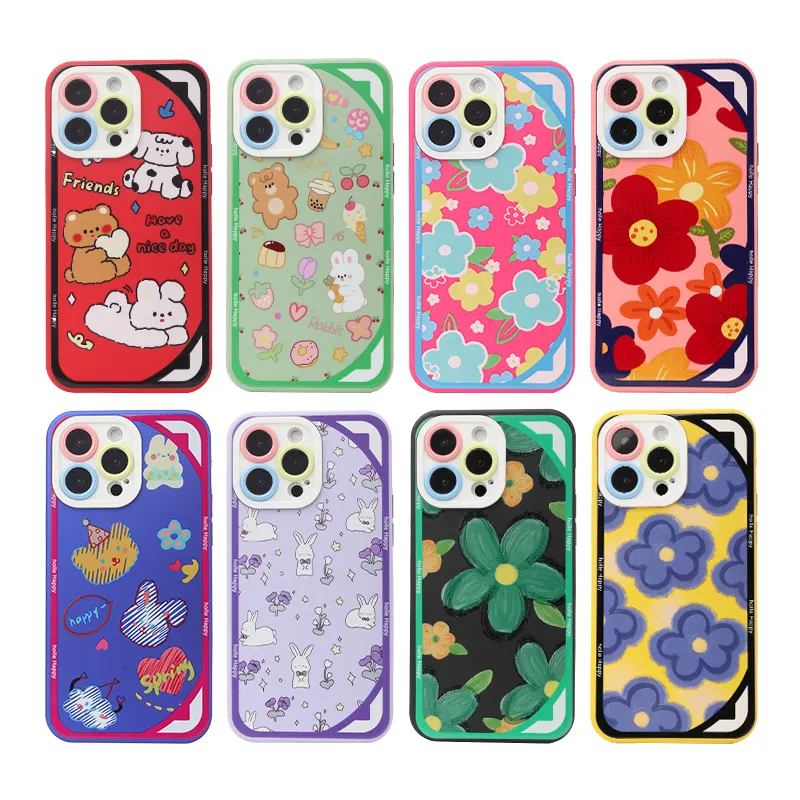 Fundas iphone for 13 carcasas para celulares 3 in1携帯電話ケースカスタマイズされたパターン電話カバー取り外し可能なカメラプロテクター