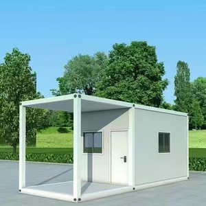 Atölyeler için şantiyeler için 20ft genişletilebilir modüler katlanır konteyner ev prefabrik açık depo