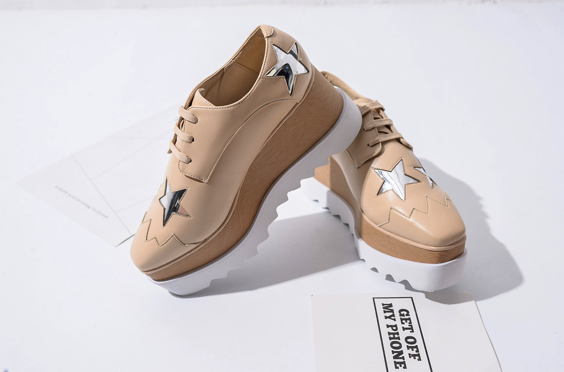 Apricot-colored silver stars