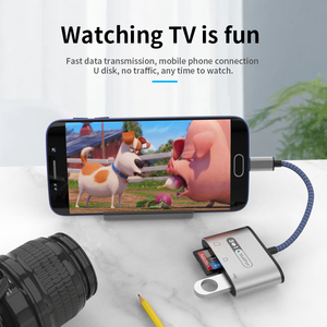 USB3.0 c型读卡器OTG适配器微型USB标清/tf卡读卡器，适用于Macbook智能手机数据传输电缆u盘读卡器 - Product Image 4