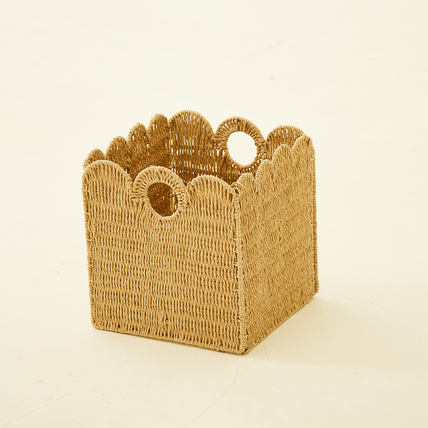 Panier de rangement en corde de papier Pétale