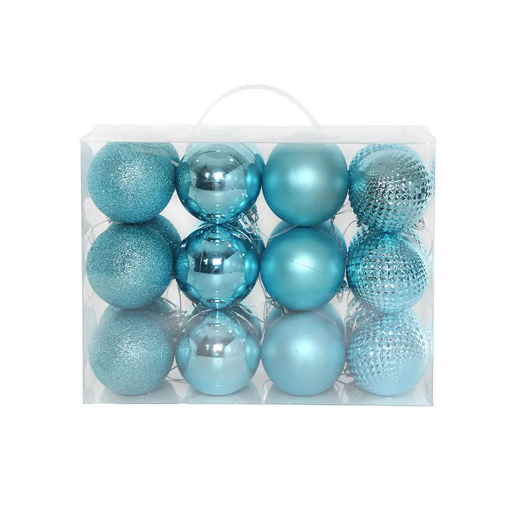 Árvore de natal 6cm decoração azul bolas caixa ornamentos interior árvore de natal decorações pingente produção em massa