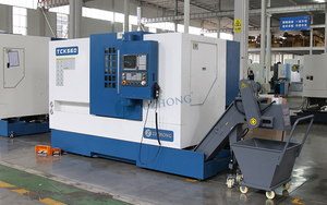 Torno Cnc GSK/Fanuc/Siemens a la venta, torno cnc de torneado, cama inclinada, máquina de torno Cnc de eje C Tck56D para Metal - Product Image 5