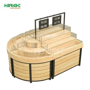 Estante de exhibición de verduras de encimera de acrílico escalonado de tres capas personalizado Highbright con caja - Product Image 5