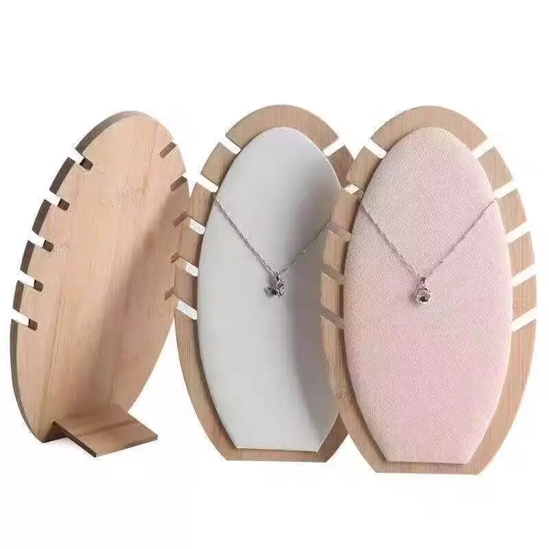 Espositore collana staccabile per gioielli in legno di bambù mensola per oggetti in legno finestra artigianato scatole di legno cartine da parete