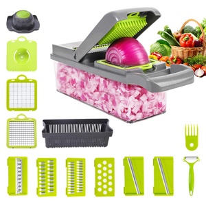 キッチンアクセサリー14 in1フードカッター野菜オニオンチョッパーマンドリンスライサー多機能野菜カッター - Product Image 3
