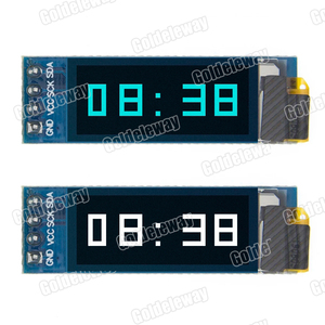 0,91-Zoll-OLED-Modul Weiß Blau OLED 128 X32 LCD-LED-Anzeige modul IIC Kommunizieren Sie LCD-Module für die Arduino ROHS-Zertifizierung