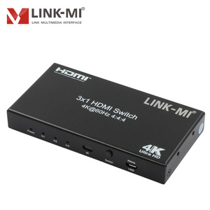 3x1 HDMI Switch 4K60Hz 18Gbps Soporte HDR, CEC, IR Control 3 en 1 Salida HDMI2.0 Switcher HDMI