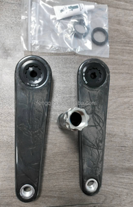 Xe Đạp Đường Sợi <span class=keywords><strong>Carbon</strong></span> Crank Cánh Tay 24Mm Titan Hợp Kim Trục Spider Với <span class=keywords><strong>Carbon</strong></span> Chainring - Product Image 4