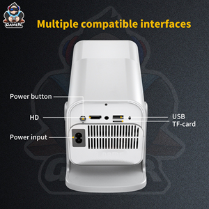 HCS350 max 4k jogo projetor portátil com Sem Fio Dual Gamepad Portátil Mini Game Player home projetor jogo interativo