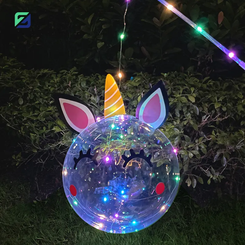 Globos Led Bobo de decoración de 20 pulgadas, juguete para niños, globo Led electrónico, globos de calle brillantes