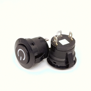 Yüksek kalite 22mm plastik düğme anahtarı 12/24V LED güç lambası anlık düğme anahtarı - Product Image 6