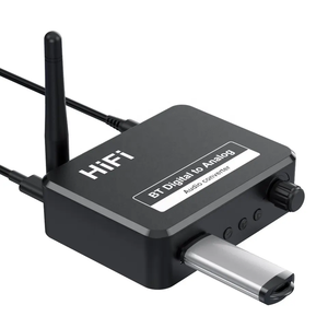 <strong>Digital</strong> to Analog <strong>Audio</strong> DAC Converter Spdif Optical Fiber Signal to 3.5MM 3.5 AUX 2 <strong>RCA</strong> Amplifier Decoder Bluetooth 5.0 Receiver - Product Image 1