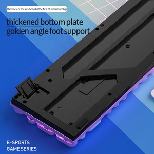 Teclado de sensación mecánica K600 para juegos, teclado de ordenador con cable, combinación de colores, 104 teclas, retroiluminación RGB, teclado Punk - Product Image 4