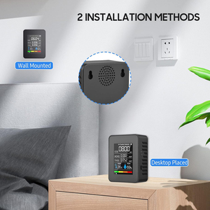 מכשיר ניטור CO2 TVOC בודק גלאי פחמן דו חמצני 5 ב-1 צג איכות אוויר רב תכליתי מד תרמו-היגרומטר - Product Image 4
