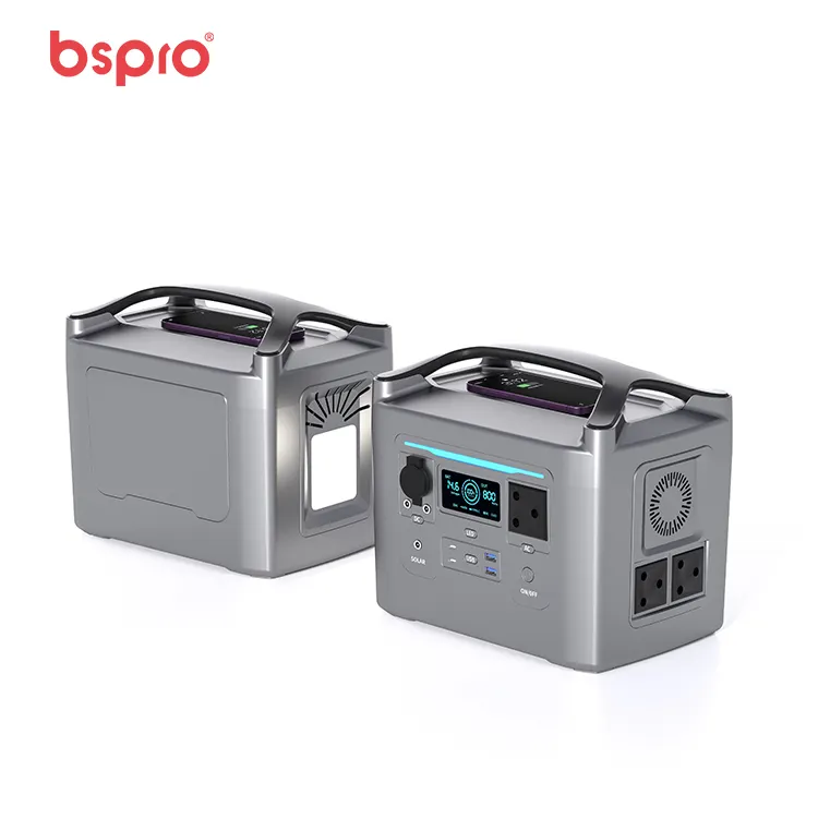 Bspro Accueil Alimentation d'urgence 220V AC DC Sortie Téléphone Charge Système de stockage d'énergie solaire