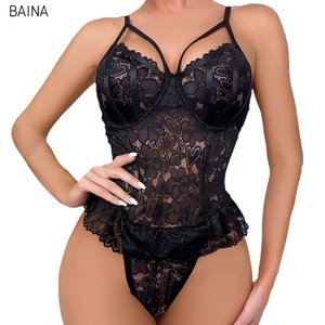 性感黑色蕾丝文胸加大码女式内衣紧身衣裸色女式紧身内衣 - Product Image 3