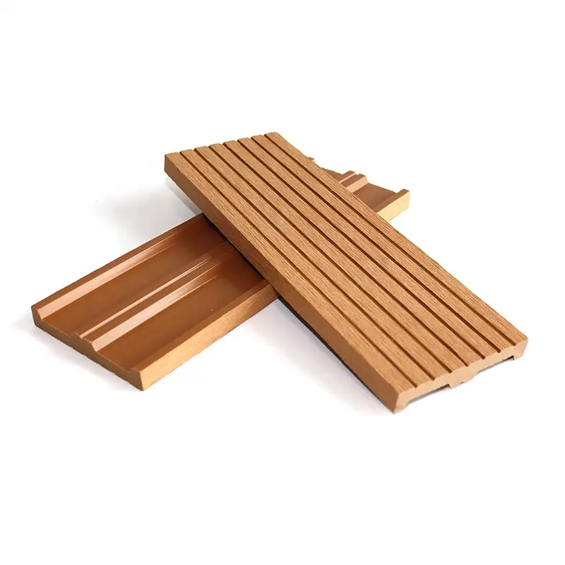 Tablillas de suelo de plástico y madera, accesorio ligero y recto, para pasarela, WPC, cubierta para exteriores