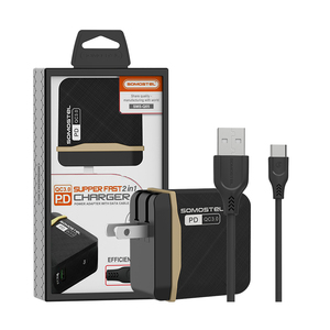 SOMOSTEL CARGADOR Q05 Original Quality QC3.0+PD Foldable Phone Usb Charger 2 in 1 Super Fast Charger with Cable EU/<strong>US</strong>/UK/<strong>AU</strong> <strong>Plug</strong> - Product Image 6