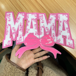 Tùy chỉnh Mama lớn thêu các bản vá lỗi sequin các bản vá lỗi sắt trên Chenille Áo sơ mi các bản vá lỗi truyền nhiệt - Product Image 2