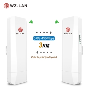 <strong>5GHz</strong> Long-Distance 3KM WiFi Bridge Outdoor Point-to-Point CPE Router IP65 Level Weatherproof Suitable for Outdoor MT7628KN - Product Image 1